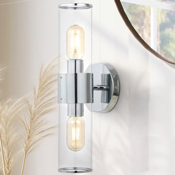 Quinn 15.5" Mid-Century Modern Iron/Acrylic LED Sconce - JONATHAN Y